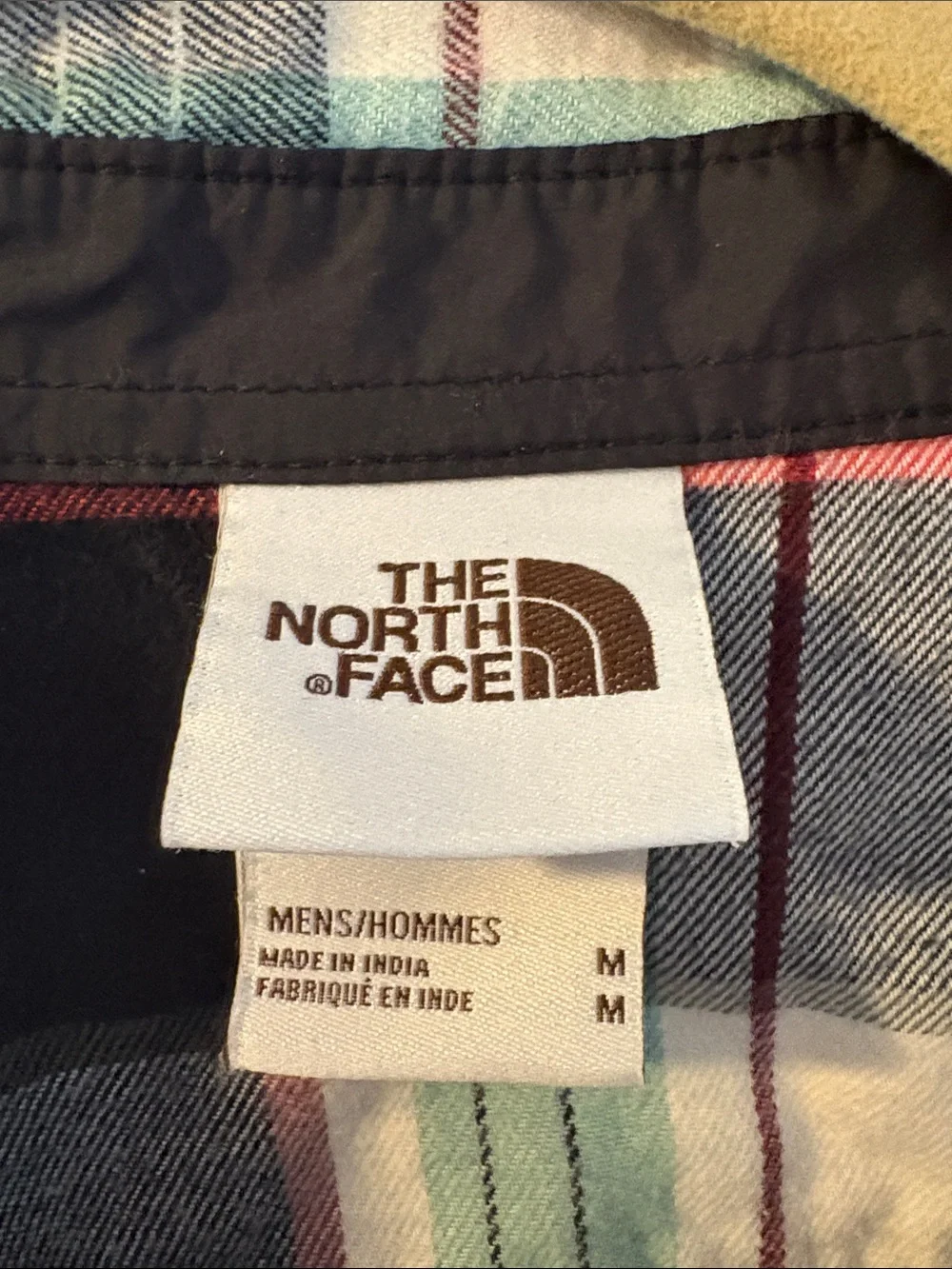 The North Face Men's Plaid Button-Down Shirt in Teal, Black, White